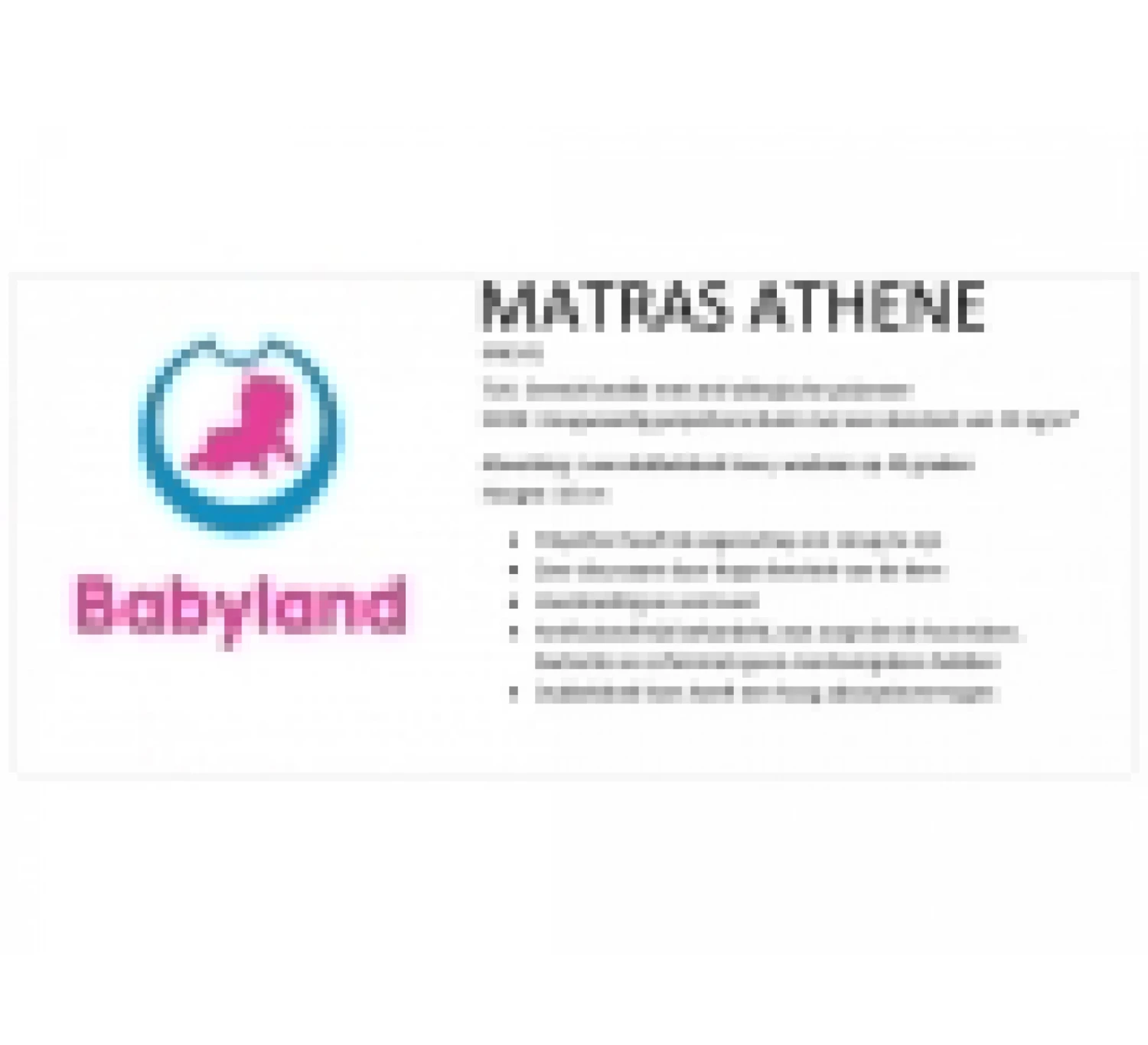 Matras Athene 70 X 150 Cm 2 Matras Athene 70 X 150 Cm - Afbeelding 2
