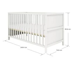 Ledikant Luna Groeven 70x140 - White -Kinderkamer Verkoopwinkel flexa ledikant luna groeven 70x140 white 4