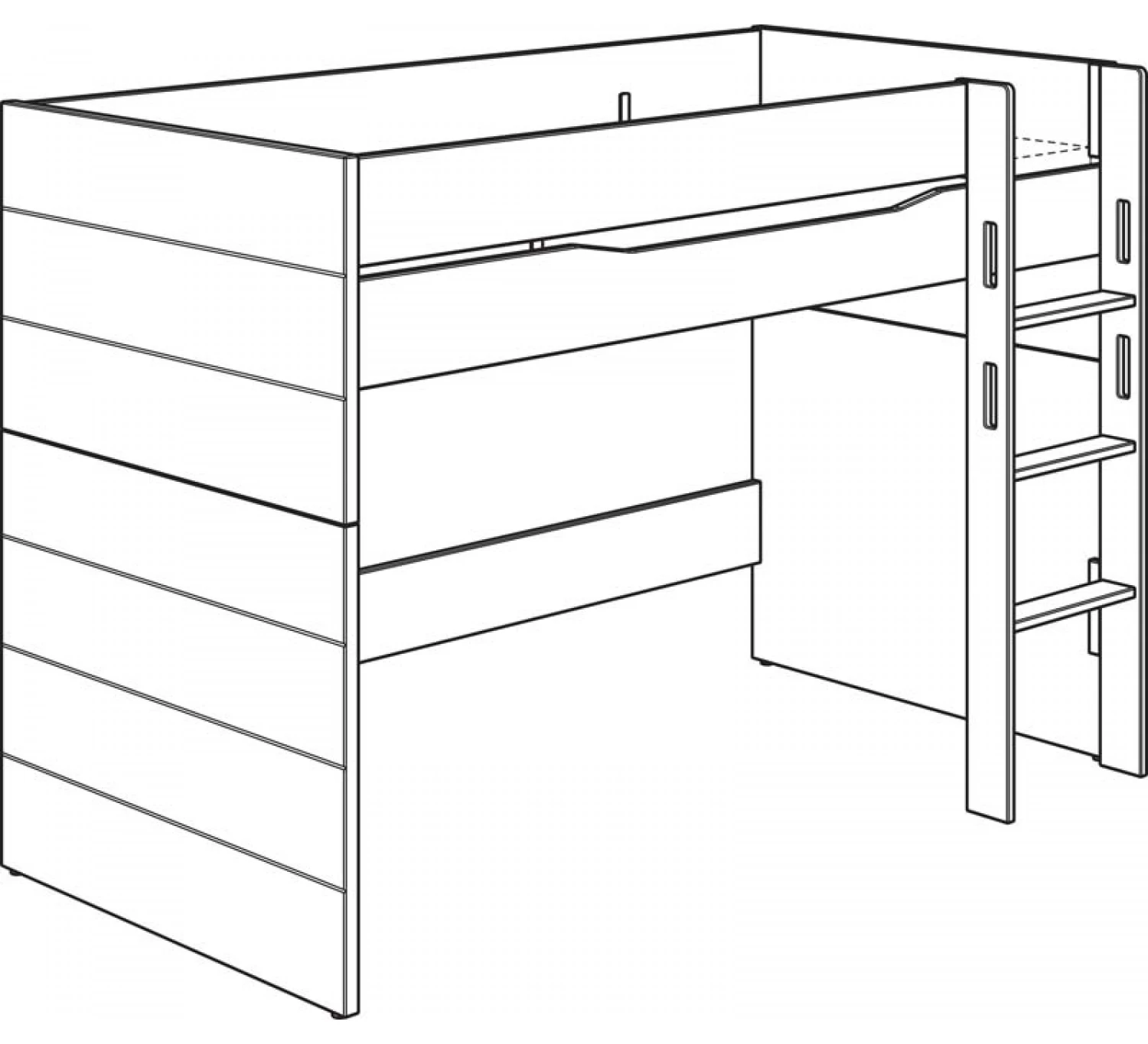 Fiona Hoogslaper Rechte Trap 90x200 1 Fiona Hoogslaper Rechte Trap 90x200
