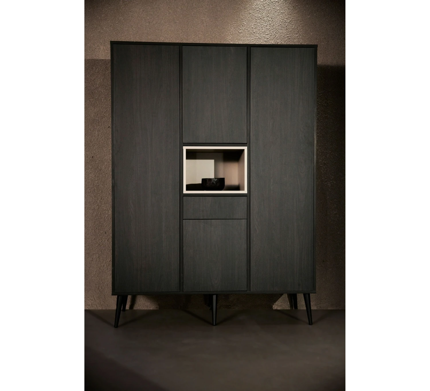 3-deurskast Cocoon XL - Eboni 3 3-deurskast Cocoon XL - Eboni - Afbeelding 3