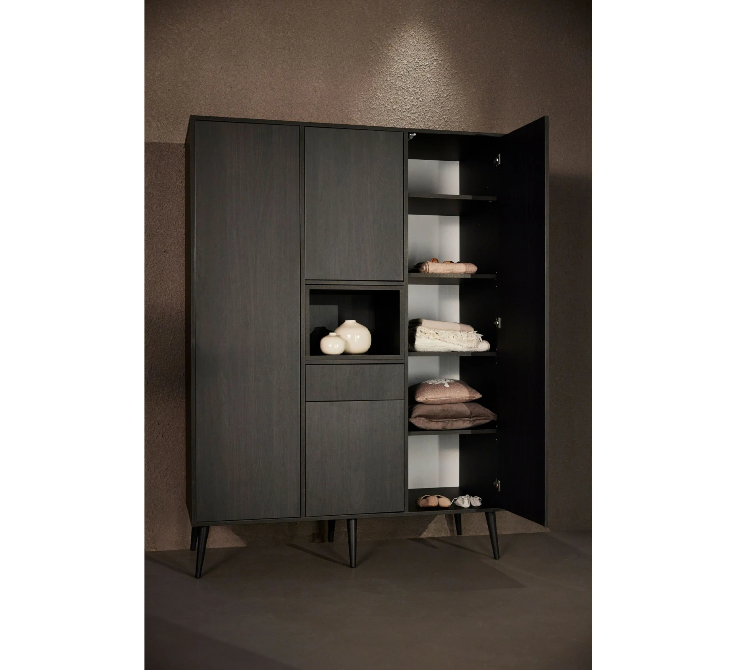 3-deurskast Cocoon XL - Eboni 4 3-deurskast Cocoon XL - Eboni - Afbeelding 4